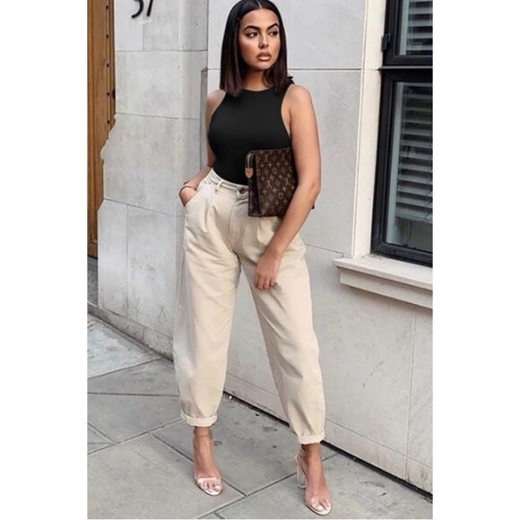 REORIA Butsmooth Women Basic Sexy Sleeveless Racer Back Halter Neck Bodysuit XS - Picture 5 of 6